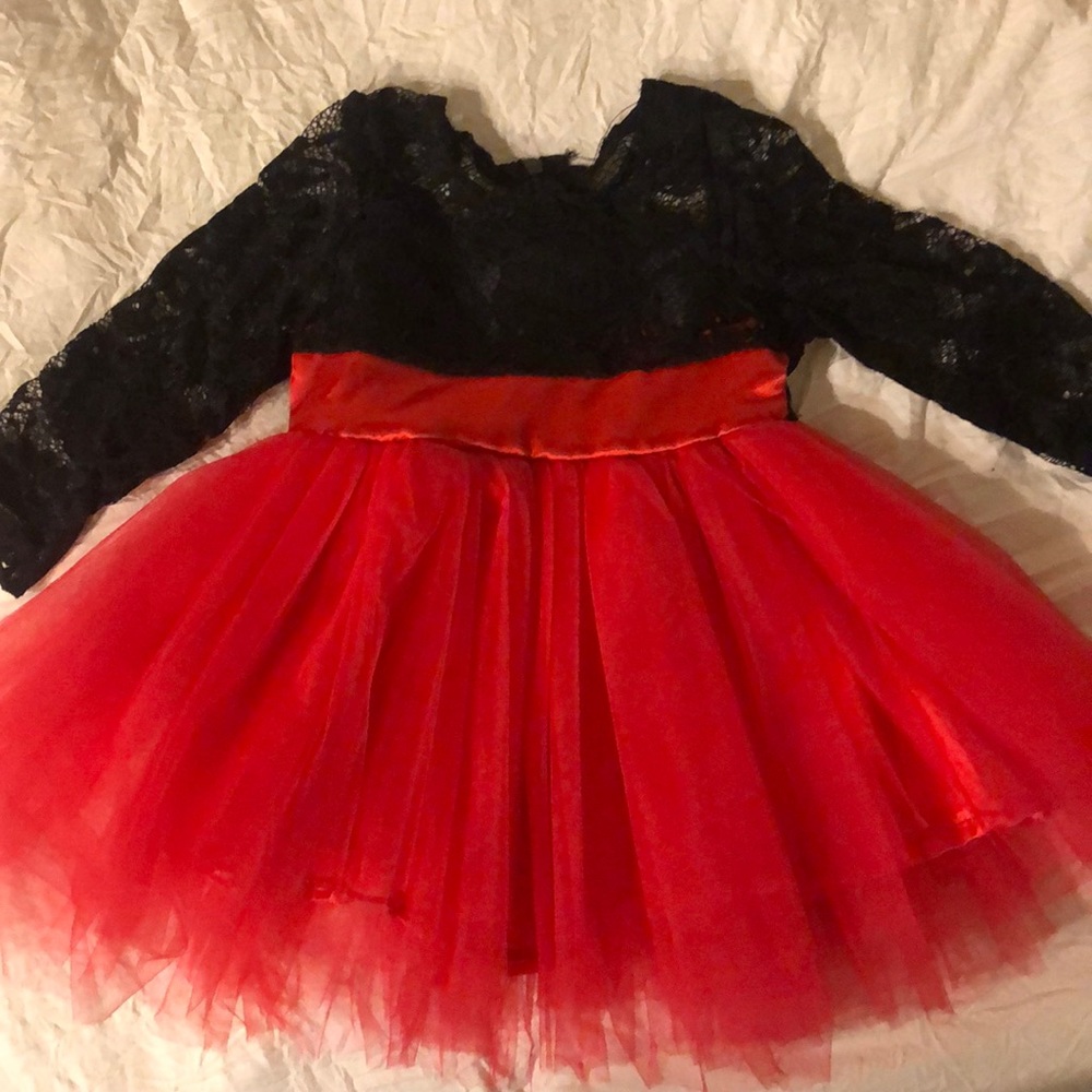 Boutique Baby Lace & Tule Valentines Dress 12-18M